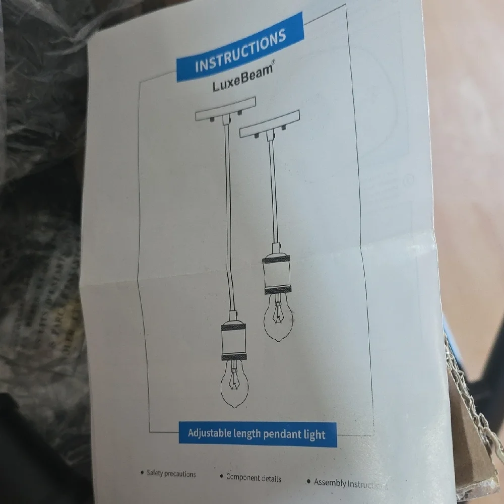 LuxeBeam Adjustable Pendant Light